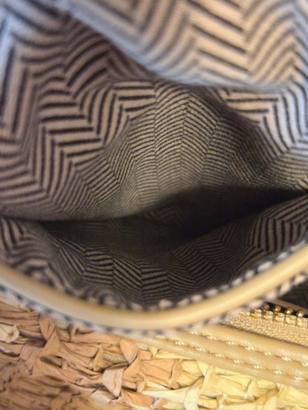 Urban Expressions Striped Woven Straw Hobo Bag Shoulder Slouchy Tote Neutral - Picture 12 of 16